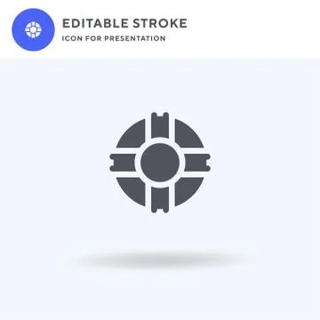 Floating icon vector, filled flat sign, solid pictogram isolated on white, logo Stock Illustration