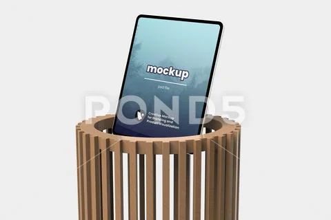 Floating of Ipad Mockup PSD-sjabloon