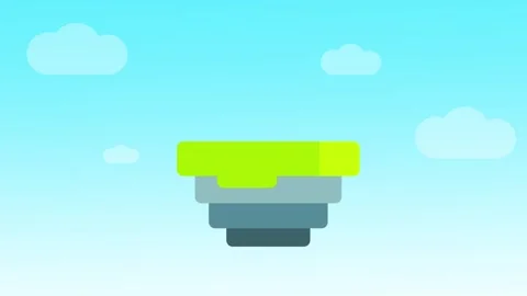 Floating Island with Cloudy Sky Video stock 335633243