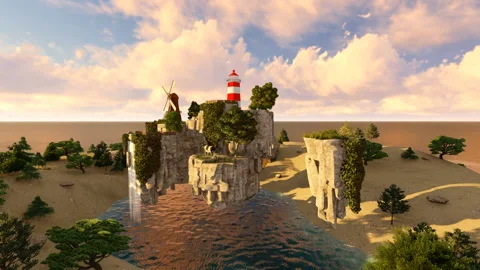 The floating island Stock Footage 90125991