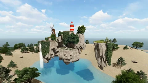 The floating island Stock Footage 90131134