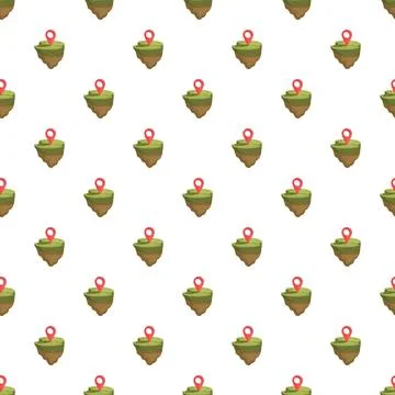 Floating island locations pattern for mapping and travel Illustrazione stock