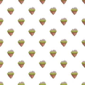 Floating island pattern creating a seamless background design イラスト素材