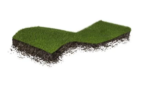 The floating island on white background.. Stock Photos