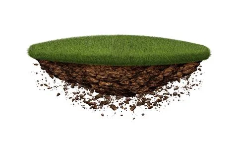 The floating island on white background.. Stock Photos