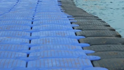 Floating jetty pier dock Stock Footage 82241555