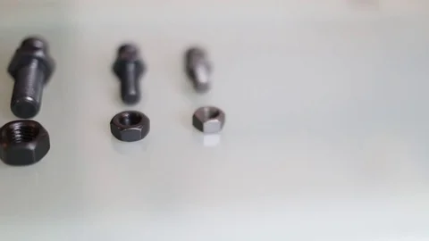 Floating Joint bolt and nut Stock Footage 82358086