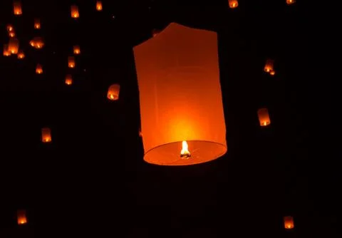 Floating lantern Festiva. 写真素材