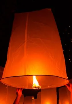 Floating lantern Festiva. Photos