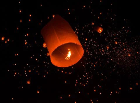 Floating lantern Festiva. 写真素材