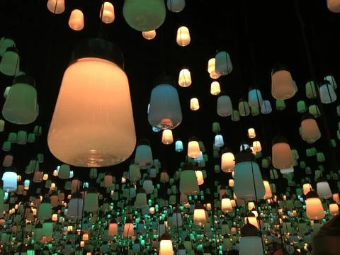 Floating lanterns Stock Photos