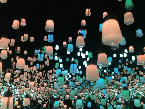 Floating lanterns 库存照片