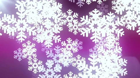 Floating large snowflake animation background - New quality shape universal Stock Footage 81613180