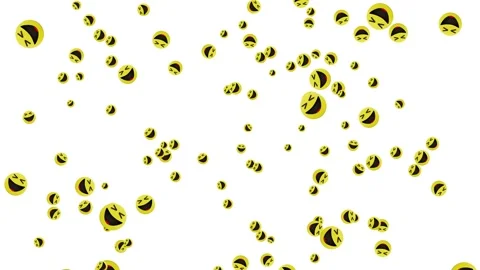 Floating Laughing Emojis Background Stock Footage 330919745