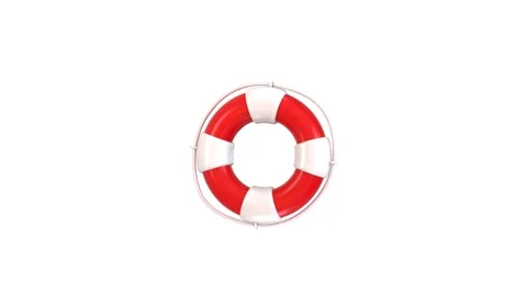 Floating lifebuoy icon 3d rendering animation Stock-Footage 314735341