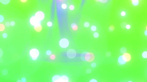 Floating light bokeh on green screen Stock Footage 341377391