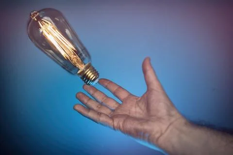 FLOATING LIGHT BULB Stock Photos