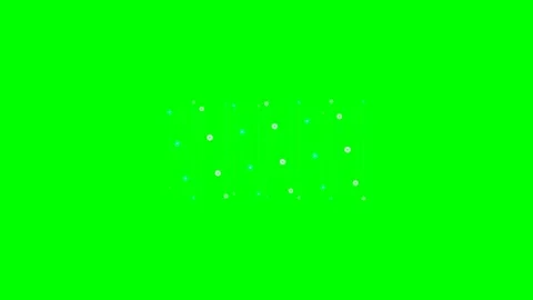 Floating light particles glowing against a bright chroma green background Stock Footage 340266324