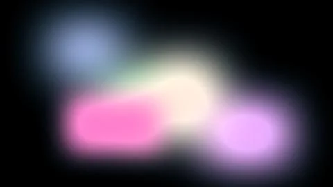 Floating light spheres display hazy colors on dark ground with subtle overl 库存插图