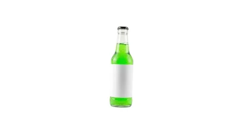 Floating lime soda mockup isolated on white Stock Footage 339340672