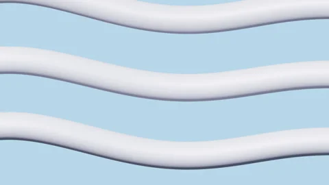 Floating line objects pattern. Animation of geometric figures levitation. Stock Footage 135709438