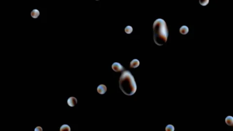 Floating Liquid Drops Chromatic Light Overlay 4K Black Stock Footage 289910837