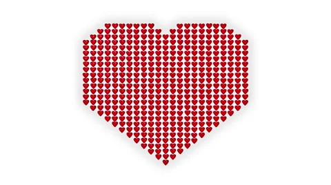 Floating Love Hearts Stock Footage 45983564