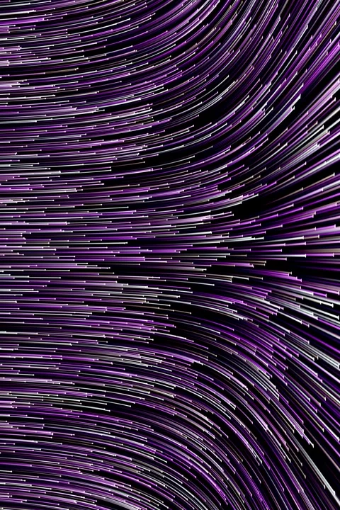 Floating luminous line wave background with aurora glow and black, space quantum Stock Footage 339315347