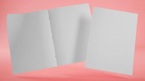 Floating magazine mockup Stock Illustration