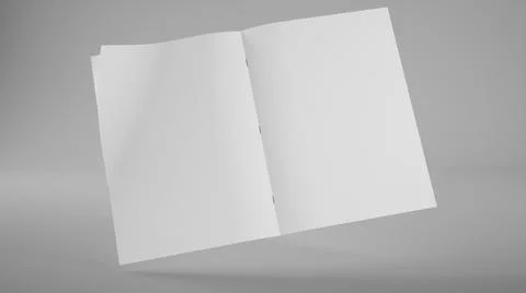 Floating magazine mockup Stock Illustration