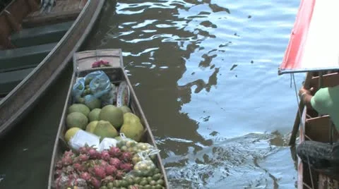 Floating Market 3 Stock Footage 20542281