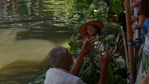Floating Market Stock Footage 93381392
