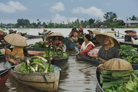 Floating Market Foto stock