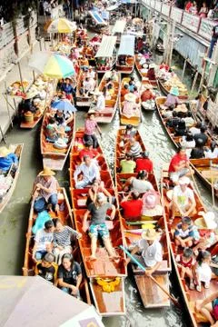 Floating market. Stock Photos