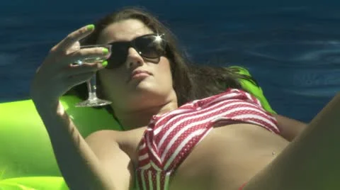 Floating Martini Stock Footage 22771917