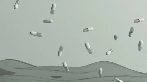 Floating Medication Abstract 3D Stock Illustration