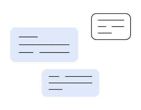 Floating Message Bubbles in Minimalist Design for Communication and Messagi.. 스톡 일러스트