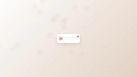 Floating Message Icon in Soft Pink Gradient Setting Floating Stock Footage 347962312