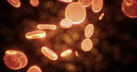 Floating micro particles create a mesmerizing dance in vibrant colors Stock Footage 316748740