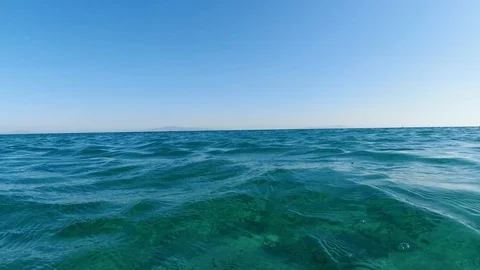 Floating in the middle of the sea Stock-Footage 127569125