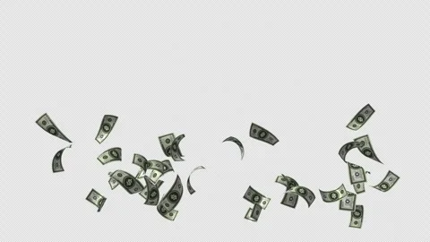 Floating money from bottom 動画素材 344233198