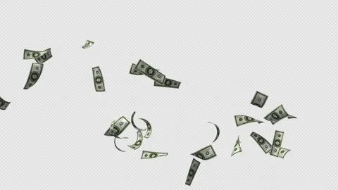 Floating money from left 動画素材 344233291