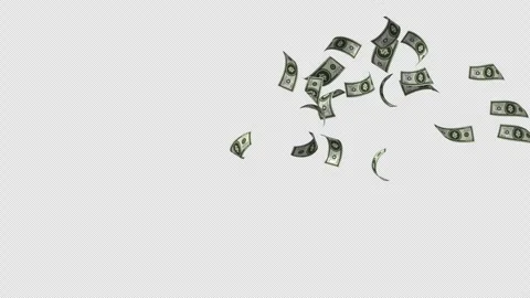 Floating money from right 動画素材 344233321