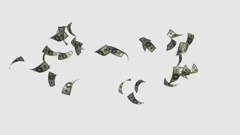 Floating money from top 動画素材 344233202
