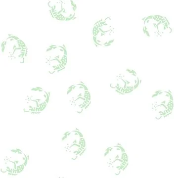 Floating monster glyph seamless pattern Illustrazione stock