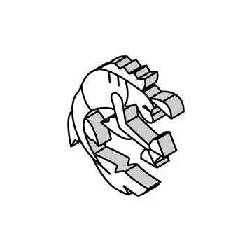 Floating monster isometric icon vector illustration Stockillustratie