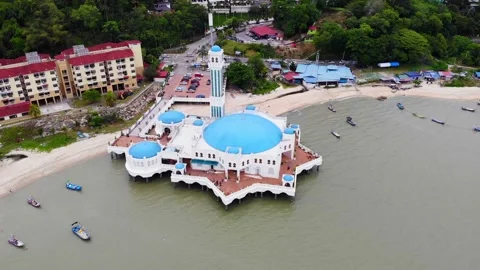 Floating Mosque in Penang/Malaysia Stock Footage 244391232