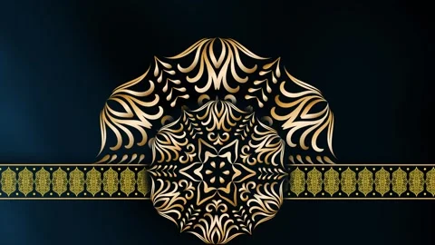 Floating Motion Motion Mystic Eye Mandala Ramadan Background Video stock 327720760