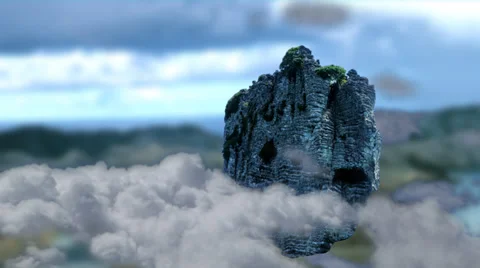 Floating Mountain Video stock 34759682