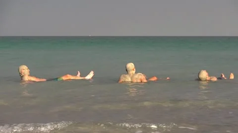 Floating with mud dead sea nature spa Stock-Footage 20434703